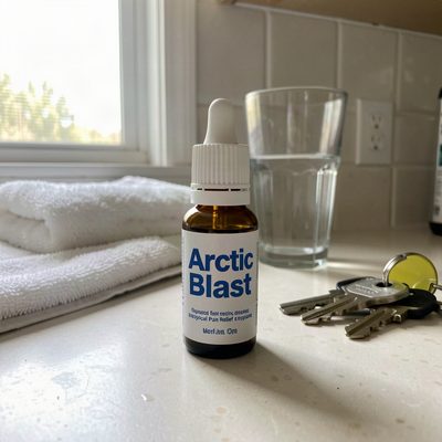 Arctic Blast topical cooling pain relieving liquid bottle